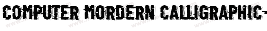 computer mordern calligraphic字体转换